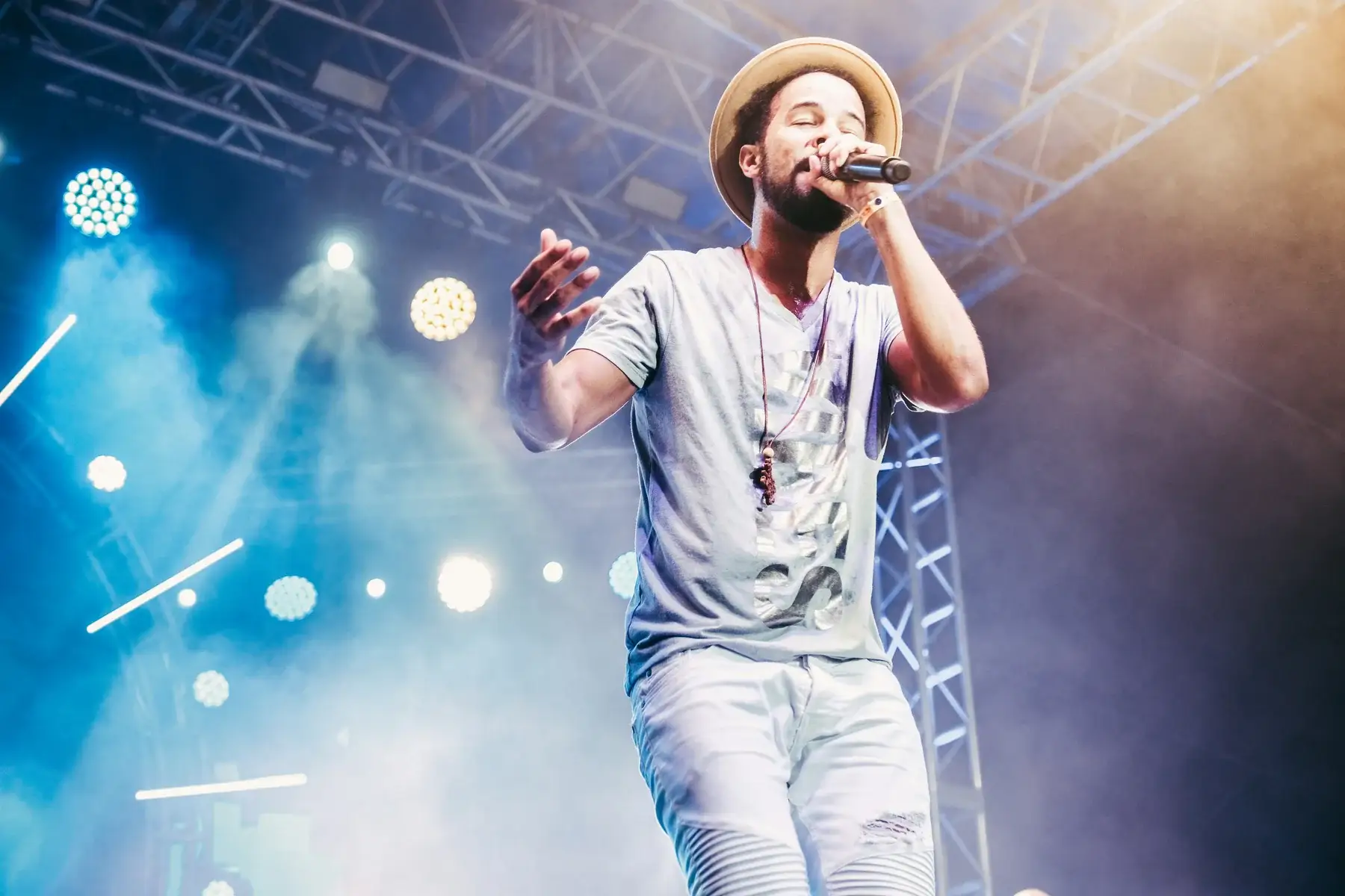 Independent artist performing on stage